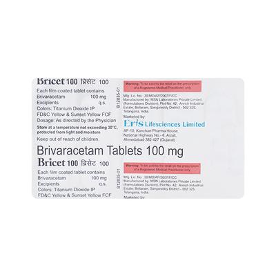 BRICET 100 Tablet 10's - Epilepsy/Convulsion-Ant