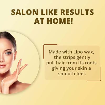 HipHop Facial Wax Strips with Argan Oil - Upper Lip & Sidelocks Strips 10's - Shaving & Hair Removal