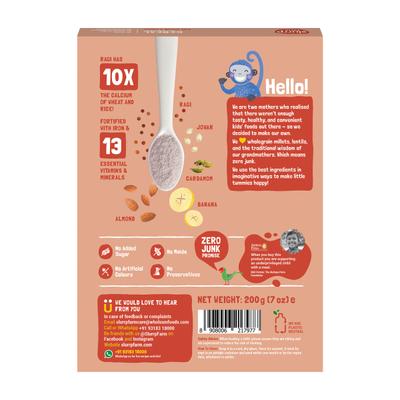 Slurrp Farm Cereal - Ragi, Almond & Banana (Refill Pack) 200 g - Baby And Infant Supplements