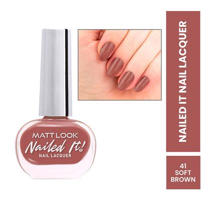 Matt Look Nailed It Nail Polish, Chip Free, Quick Dry, Longer Stay, Highly Pigmented Lacquer, Natural Finish , Peach Blossom 40 10 ml - Nail Polish