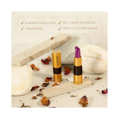 SoulTree Ayurvedic Lipcare Colour Rich Glowing Violet 513 4gm - Lipsticks