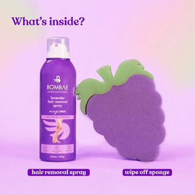 Bombae Lavender Hair Removal Spray 200 gm - Hair Removal Cream