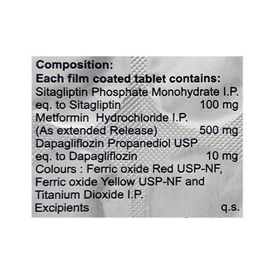 SITALEMBIC MD 500 Tablet 15's - Diabetes-Ant