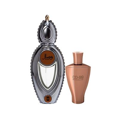 Ajmal Wisal EDP Floral Musky Perfume And CD 99 Mukhallat Concentrated Perfume Oil Floral Oriental 64 ml - Perfumes (Edt/Edp)