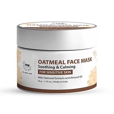 Tnw The Natural Wash Oatmeal Soothing and Calming Facemask for Sensitive Skin for Instant Glow 50 gm - Face Packs
