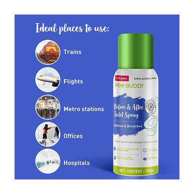 PeeBuddy Before and After Toilet Spray 100 ml - Toilet Seat Sanitizer