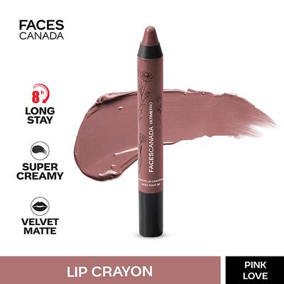 Facescanada Ultime Pro Matte Lip Crayon Pink Love 29 2.8 gm - Lip Crayons