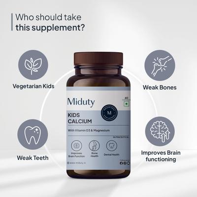 Miduty Kids Calcium Chewable Tablet 60's - Calcium And Minerals
