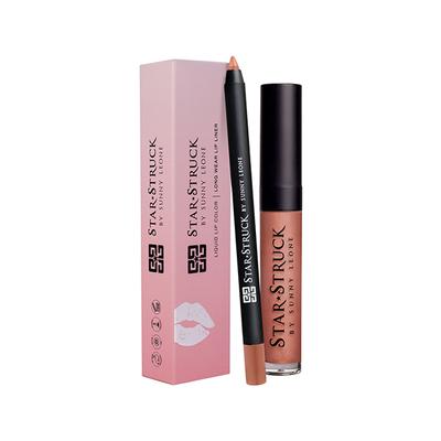 Star Struck By Sunny Leone Lip Kit (Lip Gloss+Liner) - Toffee 5.5ml + 1.2gm 2's - Lipsticks