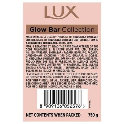 Lux Glow Bar Collection With Vitamin C Bathing Bar (Pack of 5 x 150 g) - Soaps