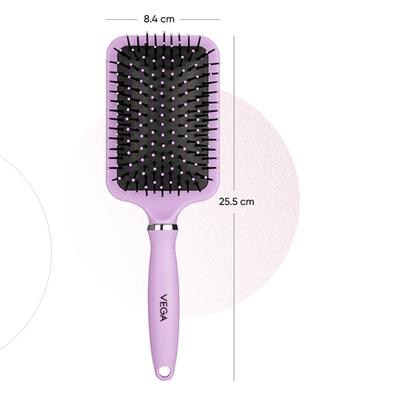 Vega Paddle Hair Brush for Men and Women, Reduces Snags, Detangle and Tangles, (E32-PB) 103 gm - Hair Brushes