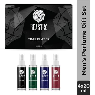 Pure Sense BEAST - X Trailblazer Luxury Perfume Long Lasting Travel Combo Set for Men (4x20ml) - Men Perfumes (Edt/Edp)