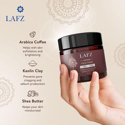 Lafz Caffeine Face Mask 50 gm - Masks & Peels