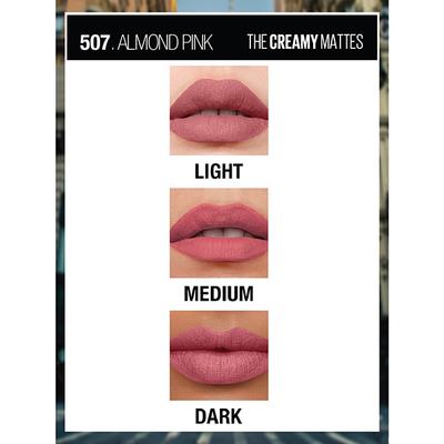 Maybelline New York Color Sensational The Creamy Mattes Lipstick, 507 Almond Pink 3.9 gm - Lipsticks