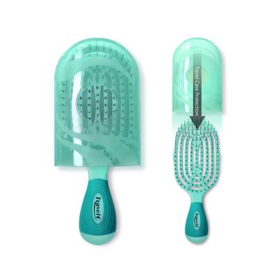 NuWay 4HAIR U.S. Patented Detangler Hair Brush for Men & Women - Teal - Detangling TravelC 1s 1's - Hair Brushes