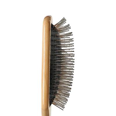 Bronson Professional Paddle Hair Brush Wooden with Steel Bristles 12's - Hair Brushes