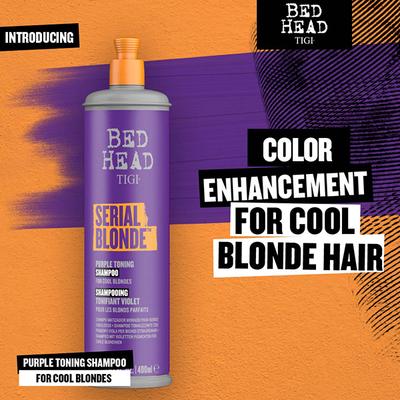 Bed Head Tigi Serial Blonde Purple Toning Shampoo for Cool Blonde Coloured Hair 400 ml - Shampoos