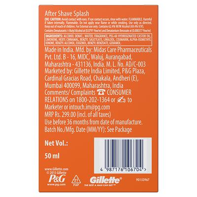 Gillette Pro After Shave Splash Icy Cool 50ml - Aftershave Lotion