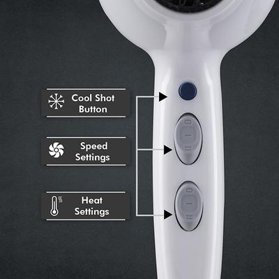 VEGA Professional Pro Dry 2200-2500W Hair Dryer for Men & Women with Cool Shot Button, (VPPHD-08) 1's - Hair Dryers