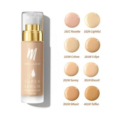 MyGlamm Super Serum Foundation SPF 30-202W Sunny 33gm - Foundation