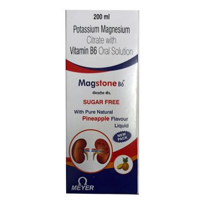 Magstone B6 SUGAR FREE PINEAPPLE FLAVOUR ORAL SOLUTION 200ml - Kidney Disease/Stones-Oth