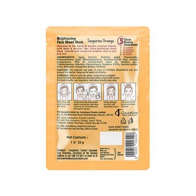 Buds & Berries Tangerine Orange Sheet Mask Pouch 25 gm - Sheet Masks