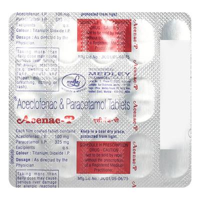 ACENAC P Tablet 15's - Pain relief-Ano