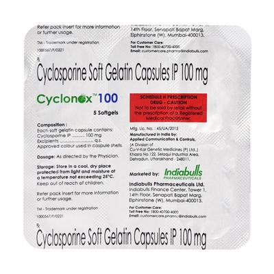 CYCLONOX 100 Capsule 5's - Auto Immune Disease-Imm