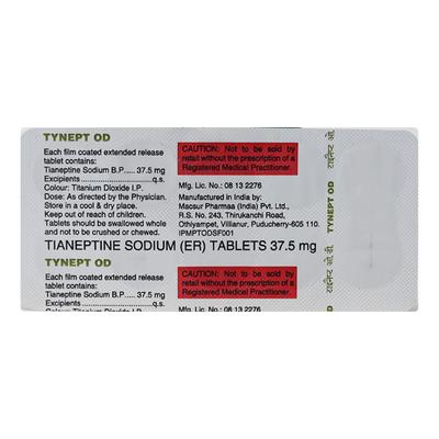 Tynept OD Tablet 10'S - Depression-Ant