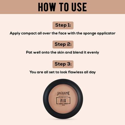 Jaquline USA Perfect Fix SPF 40+++ Compact Sand 03 9 gm - Compact Powder