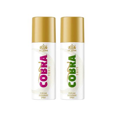 St. John Cobra Toxic Deodorant Spray 150 ml + Cobra Envy Deodorant Spray 150 ml - Men Deodorants/Roll-Ons