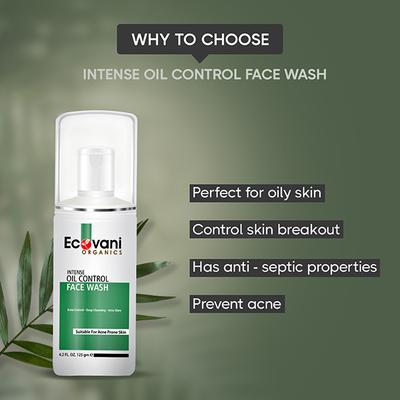 ECOVANI Oil Control Face Wash - Deep Cleaning 125 gm - Face Washes