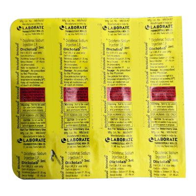 DICLOLAB Injection 3ml - Pain relief-Nsa