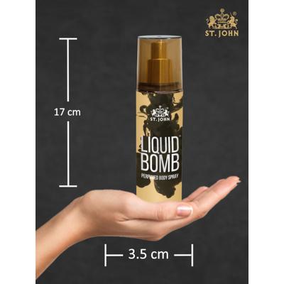 St. John Liquid Bomb Code Gold Edition Body Spray 150 ml + Liquid Bomb Crystal Gold Edition Body Spray 150 ml - Women Perfumes (Edt/Edp)
