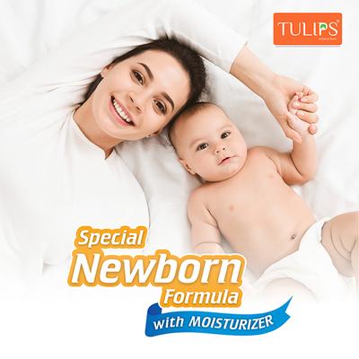 Tulips Sensitive Baby Wet Wipes Grape Fruit Extract Special Newborn formula Moisturizer 72's - Diapers & Wipes