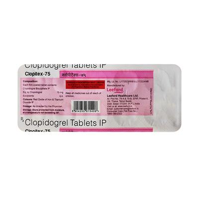CLOPITEX 75 Tablet 10's - Blood Clot-Ant