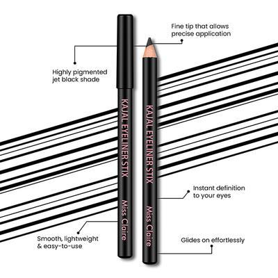 Miss Claire Kajal Eyeliner Stix - Black 1.14 Gm - Eyeliners