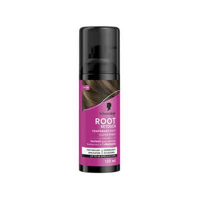 Schwarzkopf Root Retouch Temporary Dark Brown Root Cover Spray For Instant Grey Coverage 120 ml - Hair Sprays & Mists