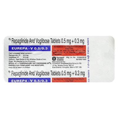 EUREPA V 0.5/0.3mg Tablet 10's - Diabetes-Ant