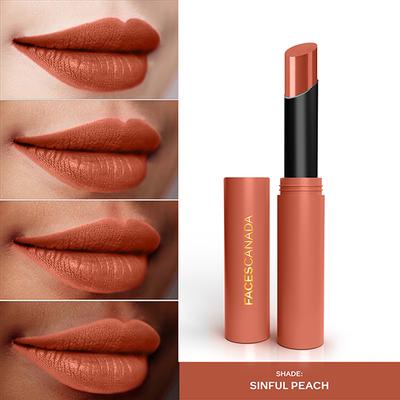 Faces Canada Long Stay 3-In-1 Matte Lipstick - Sinful Peach 05, 2gm - Lipsticks