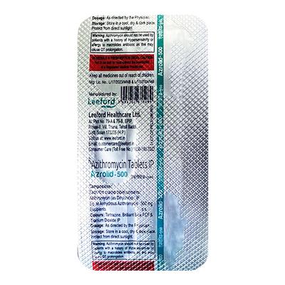 AZROLID 500 Tablet 5's - Bacterial Infections-Mac