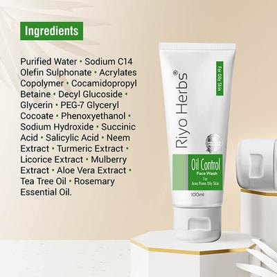 Riyo Herbs Oil Control Face Wash 100 ml - Face Washes