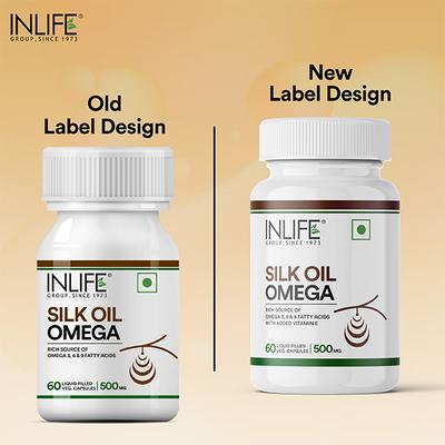 INLIFE Silk Oil Veg Omega 369 Capsules 60's - Omega Fish Oil Fatty Acids