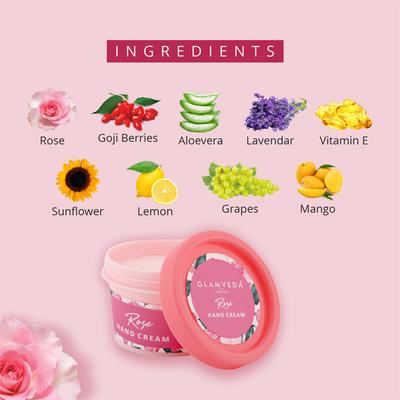 Glamveda Light Hydration Rose Hand Cream 40 gm - Lotions & Creams