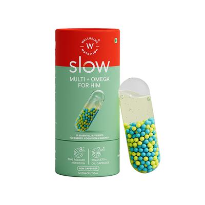 Wellbeing Nutrition Slow 2 in 1 Multi Capsule for Him 60's - Multi-Vitamins