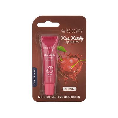 Swiss Beauty Kiss Kandy Lip Balm With Olive Oil, Shade - Cherry 10 ml - Lip Balms