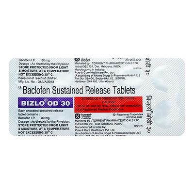 Bizlo OD 30mg Tablet 10'S - Muscle Cramps/Spasticity-Mus