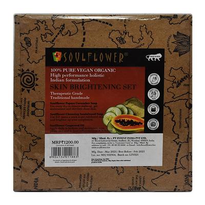Soulflower Skin Brightening Set (150gm + 150gm + 30ml) 1's - Scrubs & Exfoliants