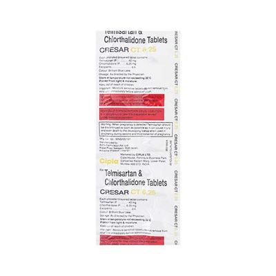 CRESAR CT 40/6.25mg Tablet 10's - Hypertension-Ang
