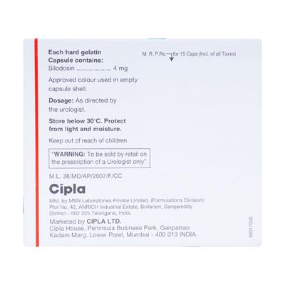 Silofast 4mg Capsule 15'S - Bladder And Prostate Disorders-Dru